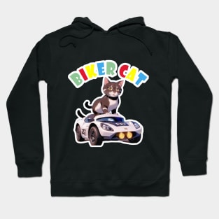 Biker Cat,Racer Cat Hoodie